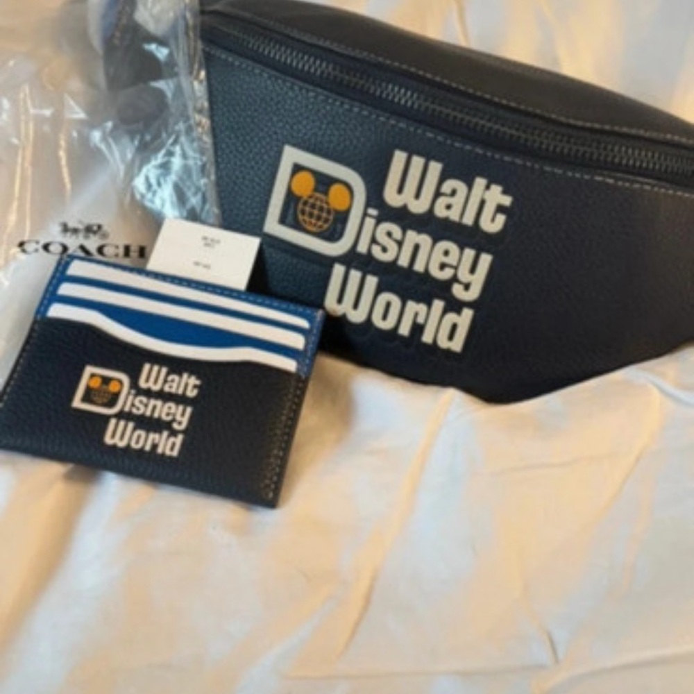 NWT Coach Disney Charter Unisex Fanny Pack Belt Bag and Matching Cardholder